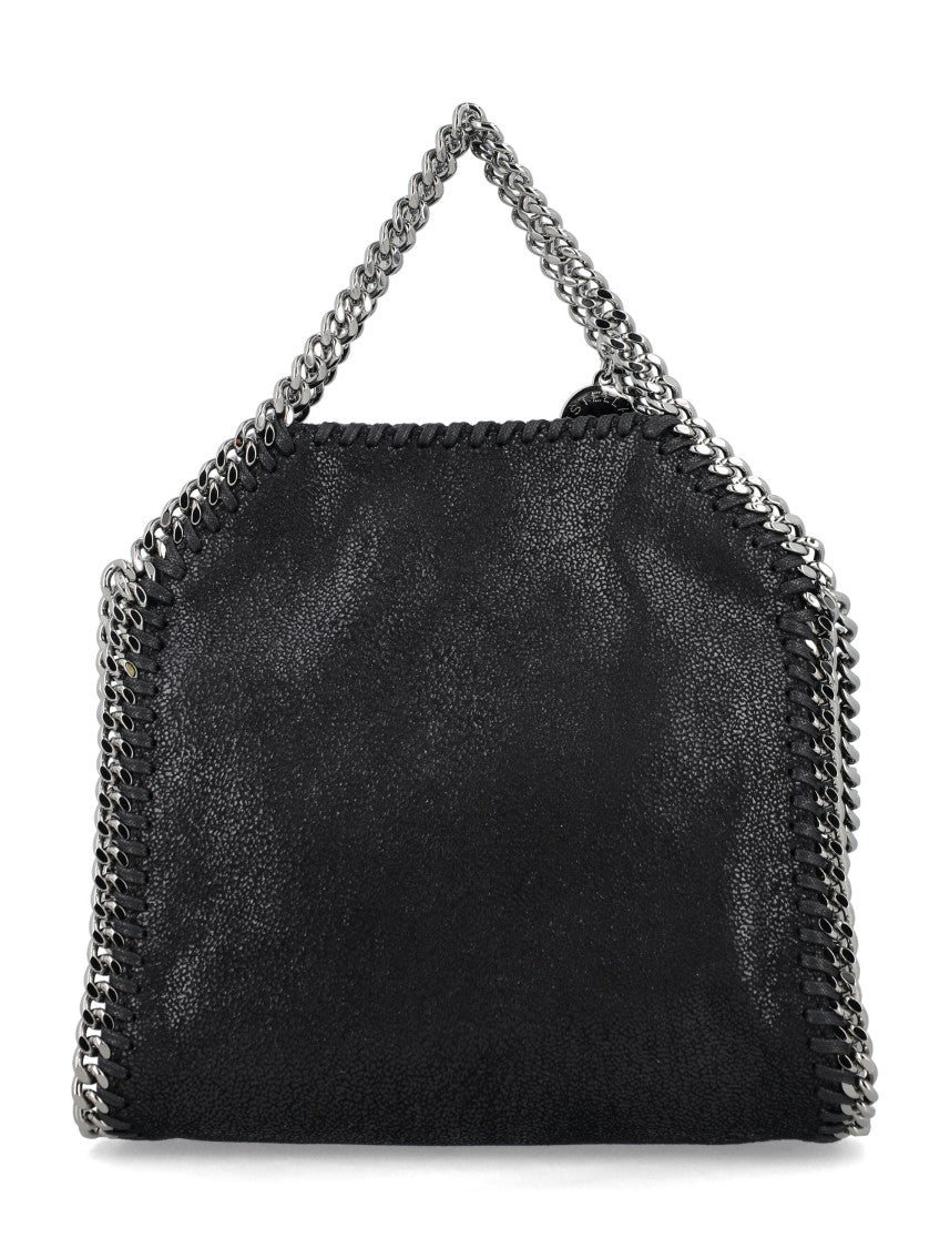 Stella Mccartney Compact Rectangular Handbag With Silver-Tone Chain Trim