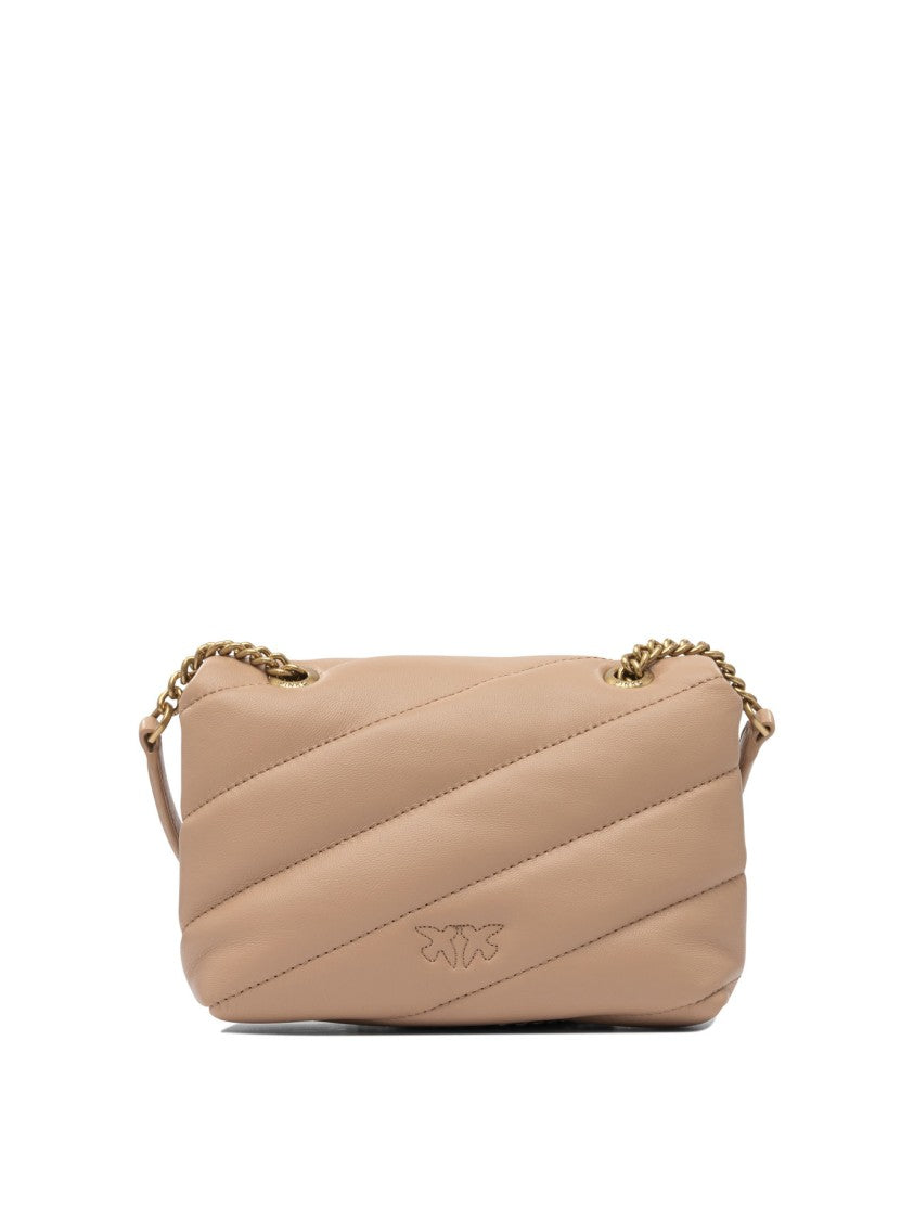 Pinko Compact Quilted Leather Crossbody Bag