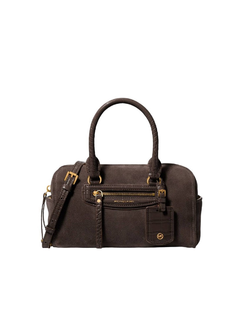 Michael Kors Compact Dark Brown Duffle-Style Crossbody Bag