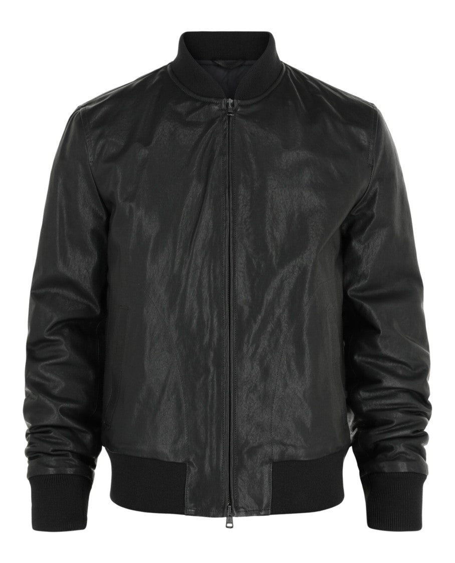Slowear Montedoro Leather Bomber Jacket