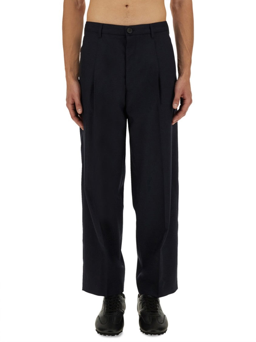 Marni High-Waisted Wide Leg Pants With Pleated Front