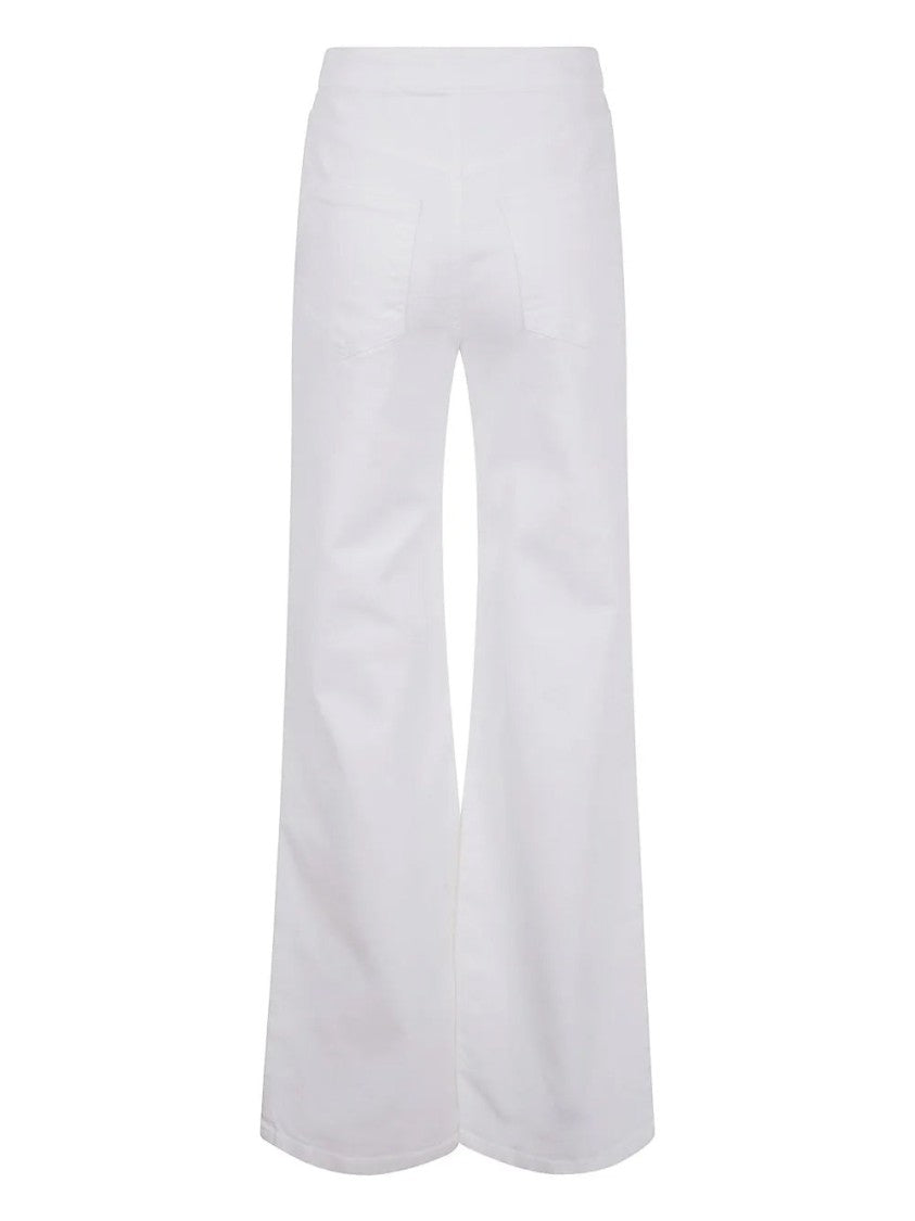 Twin-Set High-Waisted Flared Jeans With Decorative Buttons