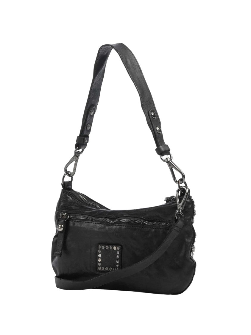 Campomaggi Elongated Zip Closure Shoulder Bag With Decorative Elements