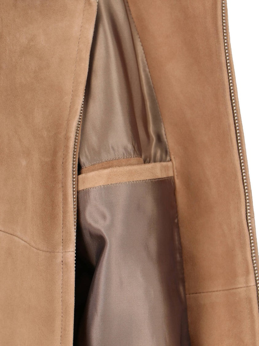 Tonywack Structured Beige Jacket With High Collar