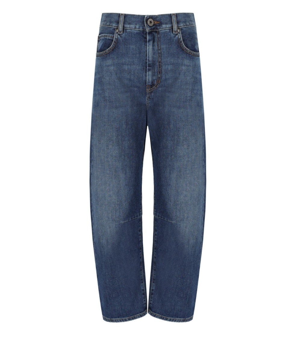 Max Mara Caprile Blue Barrel Jeans