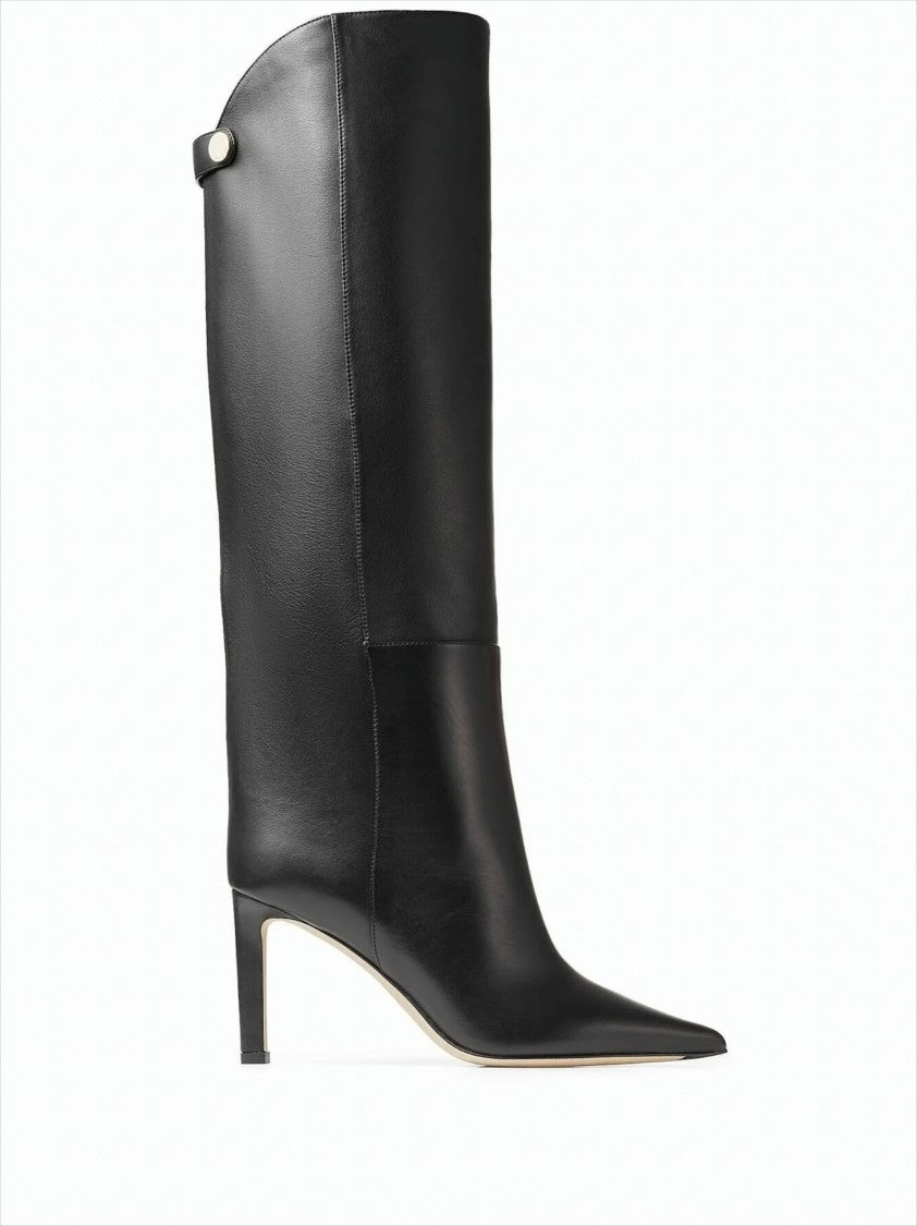 Jimmy Choo Tall Black Boots With Pointed Toe
