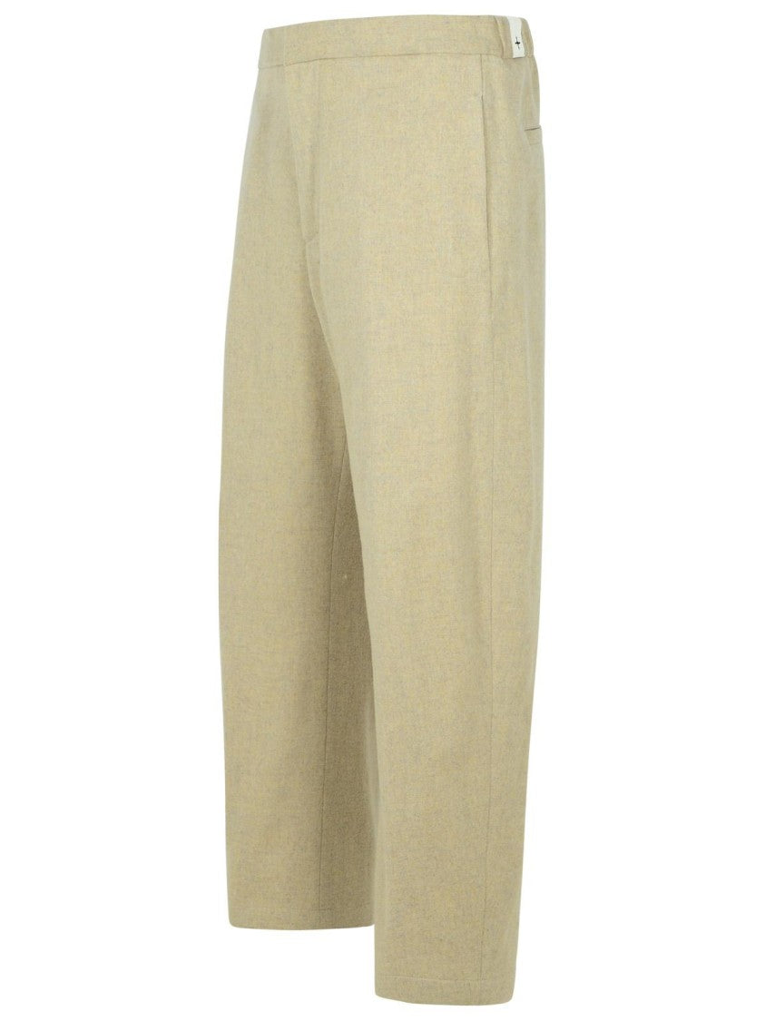 Jil Sander Beige Virgin Wool Trousers