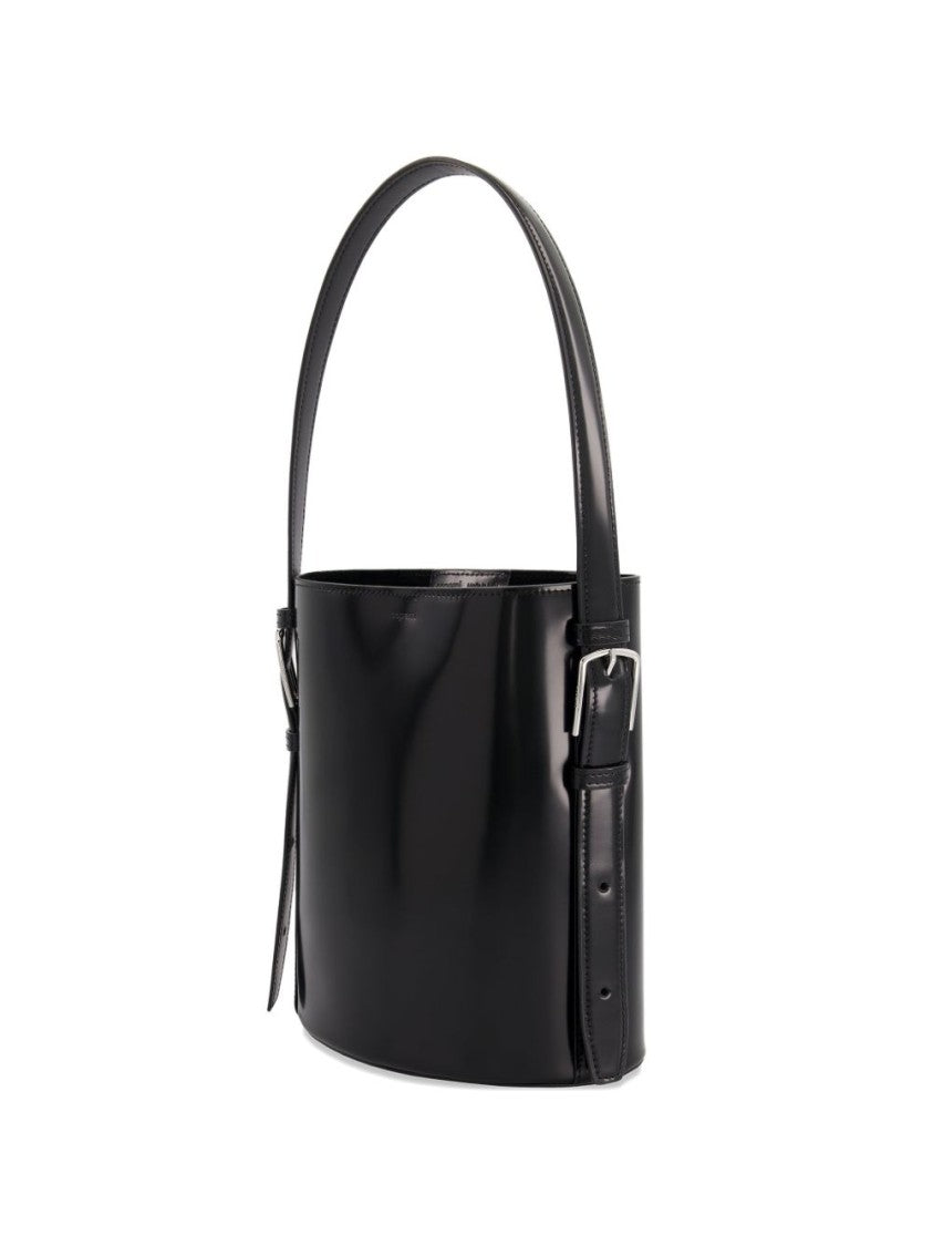 Coperni Black Cylindrical Side Strap Buckle Bag
