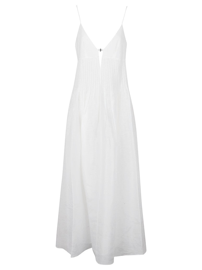 Tory Burch Mid-Length Linen And Silk Blend Dress