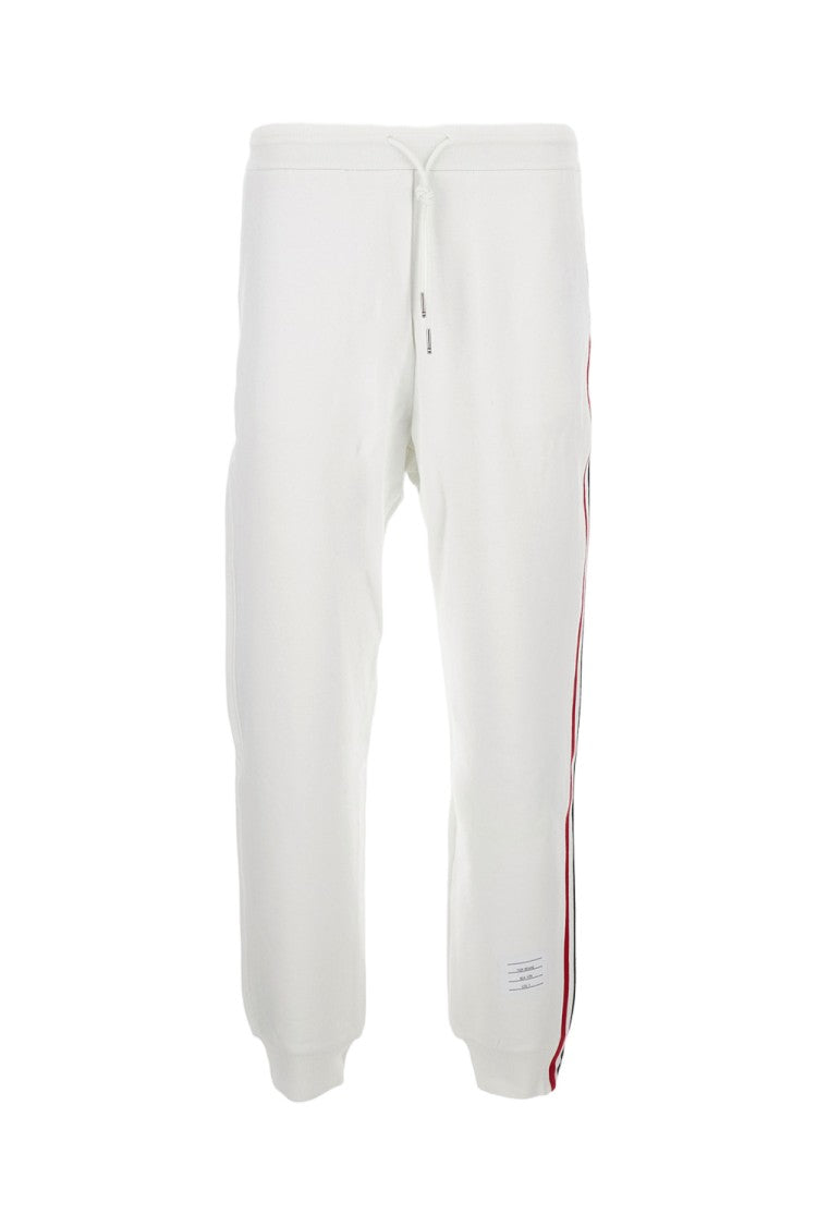 Thom Browne Sweatpants With Adjustable Drawstring And Contrasting Side Stripes