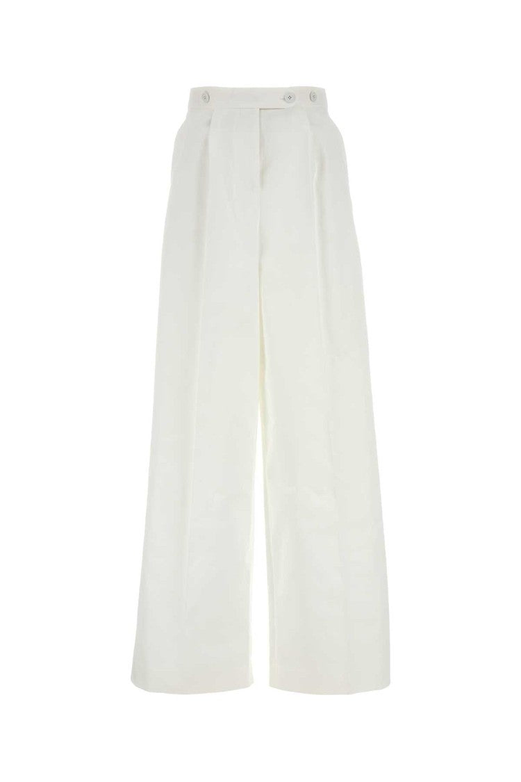 Givenchy White Poplin Wide-Leg Pant