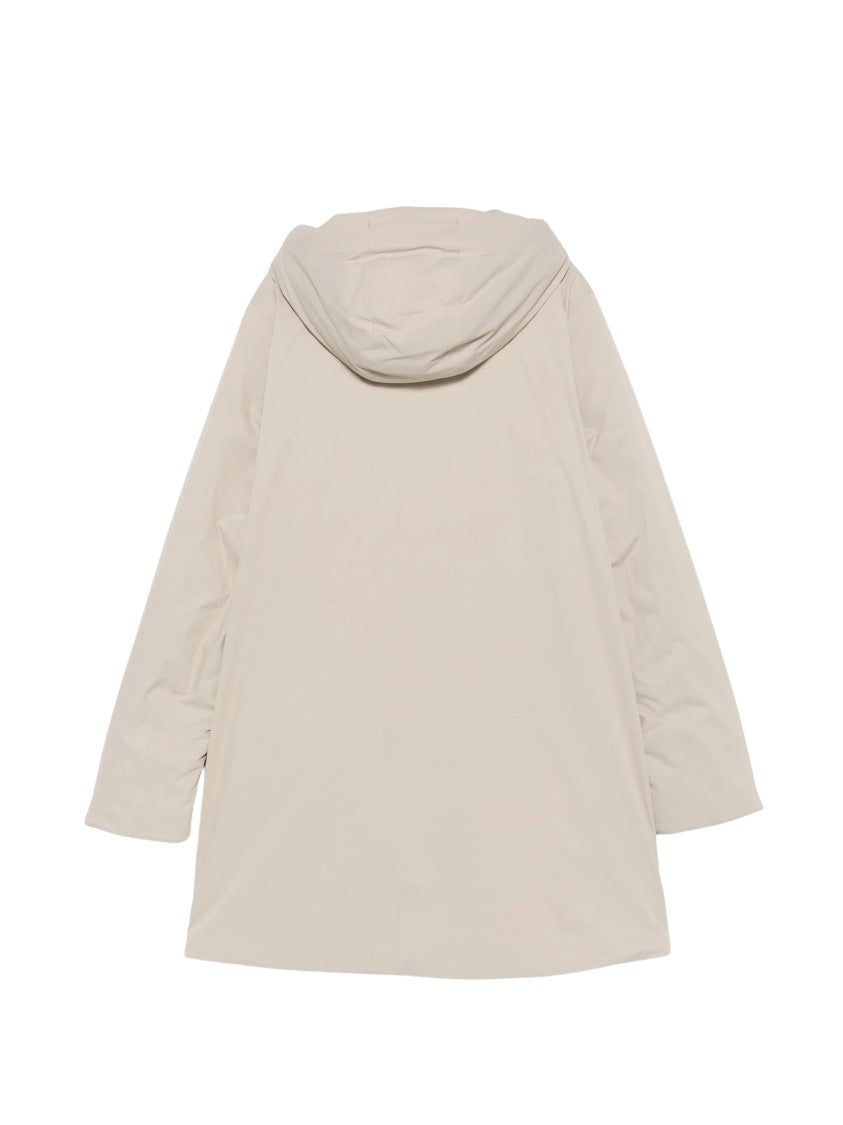 K-Way Sophie Twill Soft Beaver Hooded Short Coat