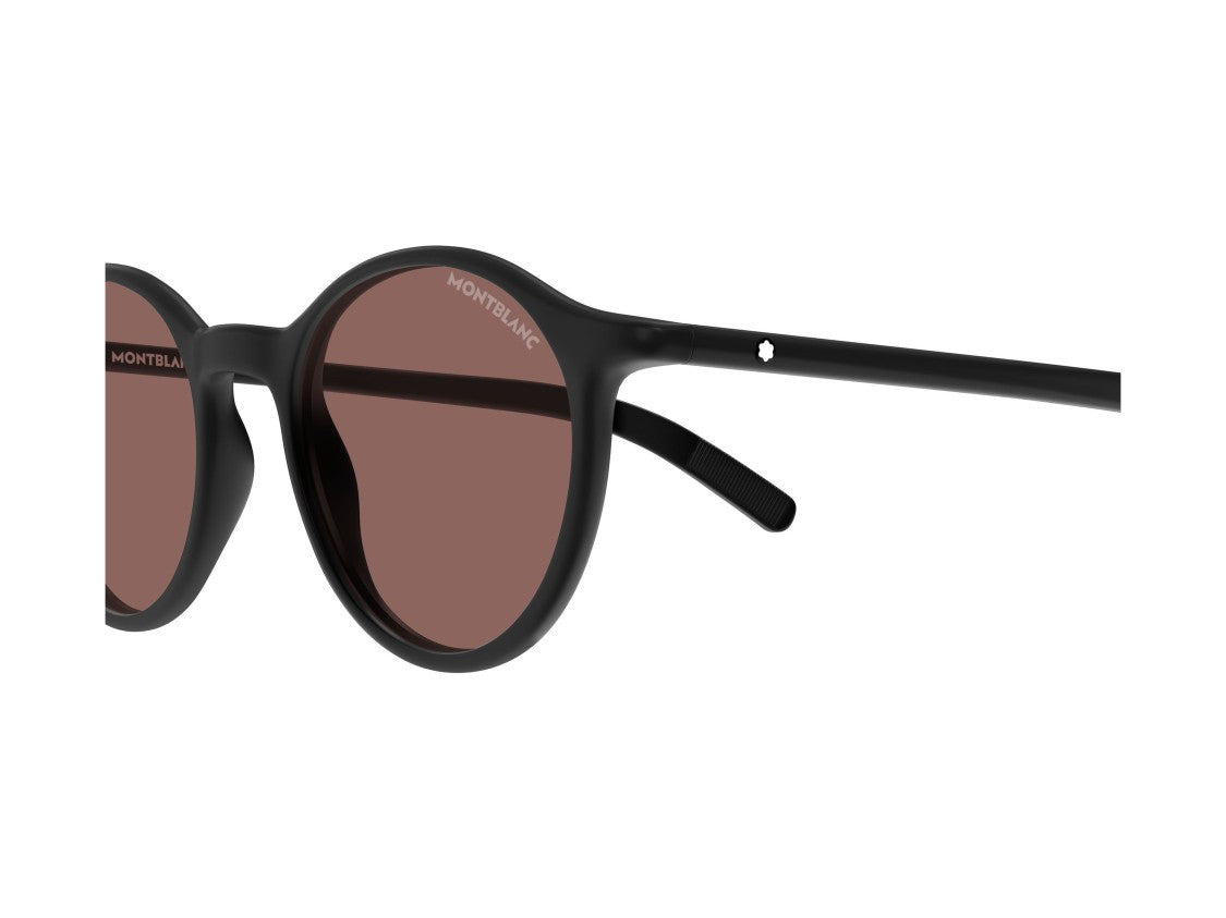 Montblanc Mb0324s Matte Black Round Frame Sunglasses