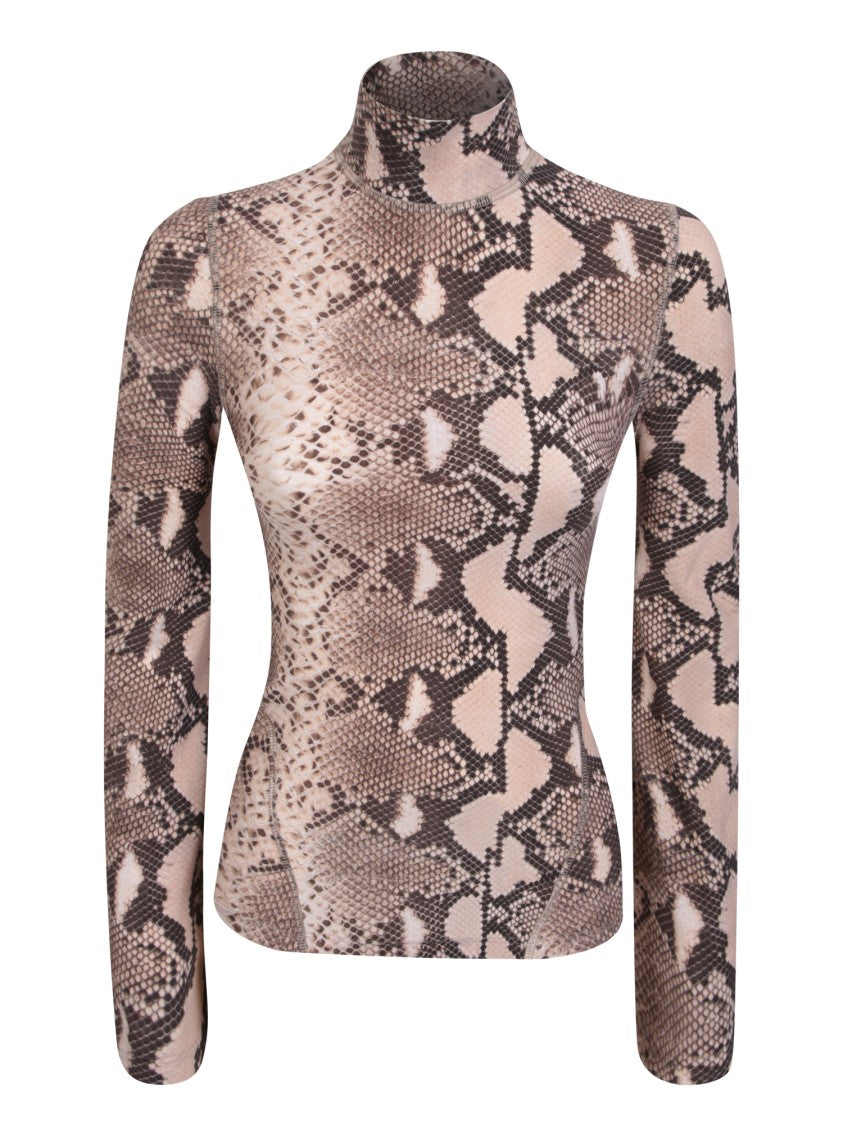 Stella Mccartney Multi-Colored Top With All-Over Animal Print