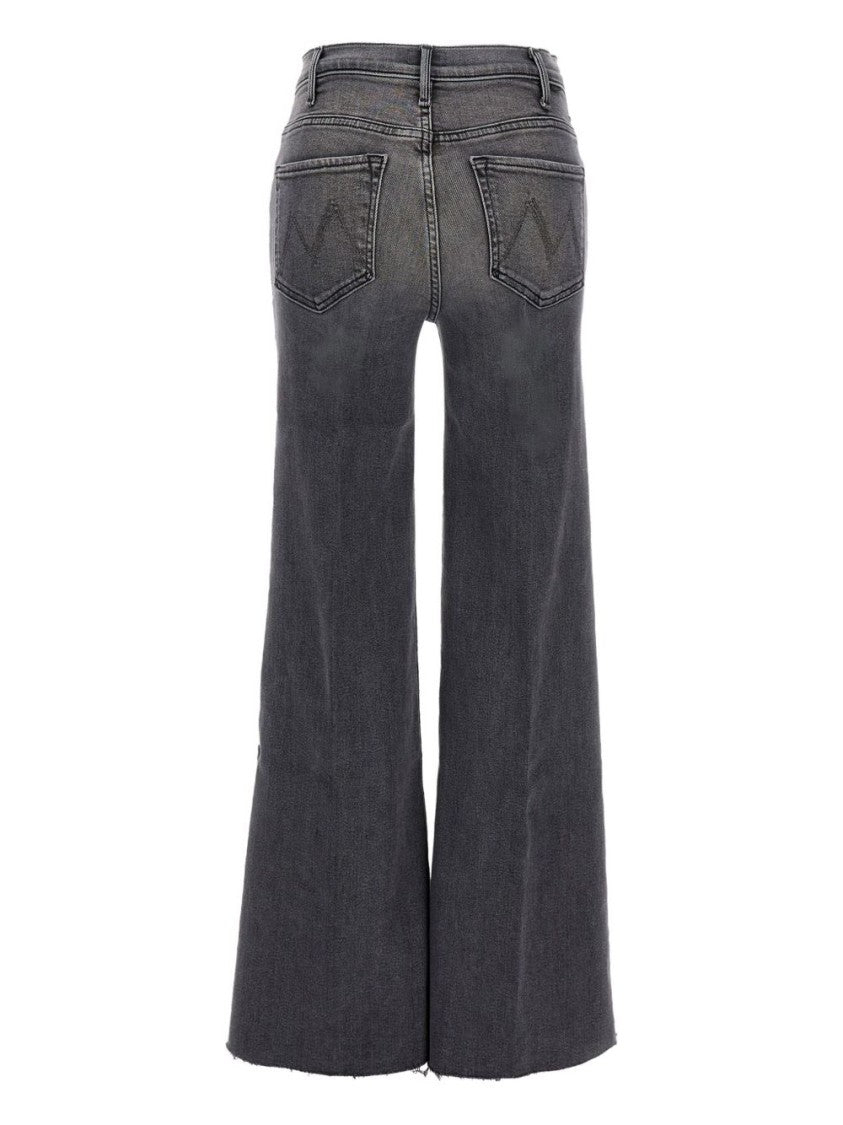 Mother Wide-Leg Cropped Jeans With Raw Hem Detailing