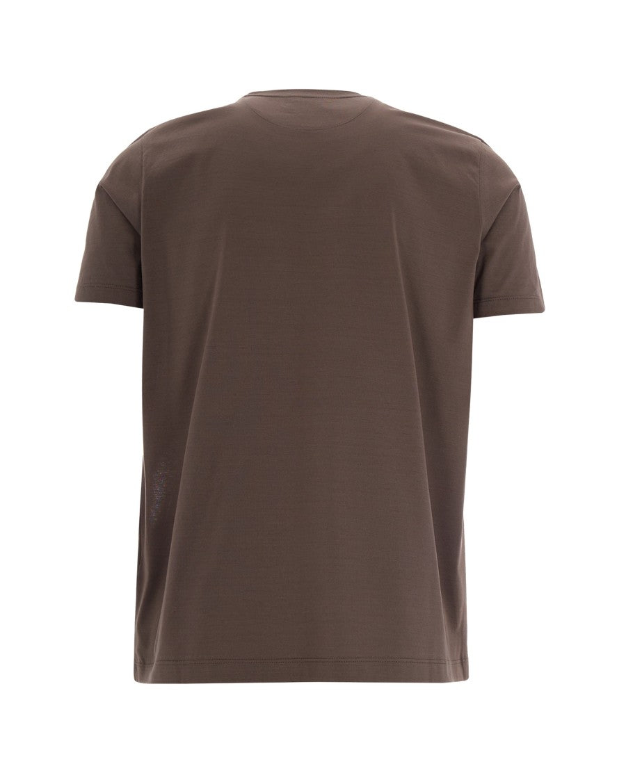 Paul & Shark Tobacco Embroidered Jersey T-Shirt