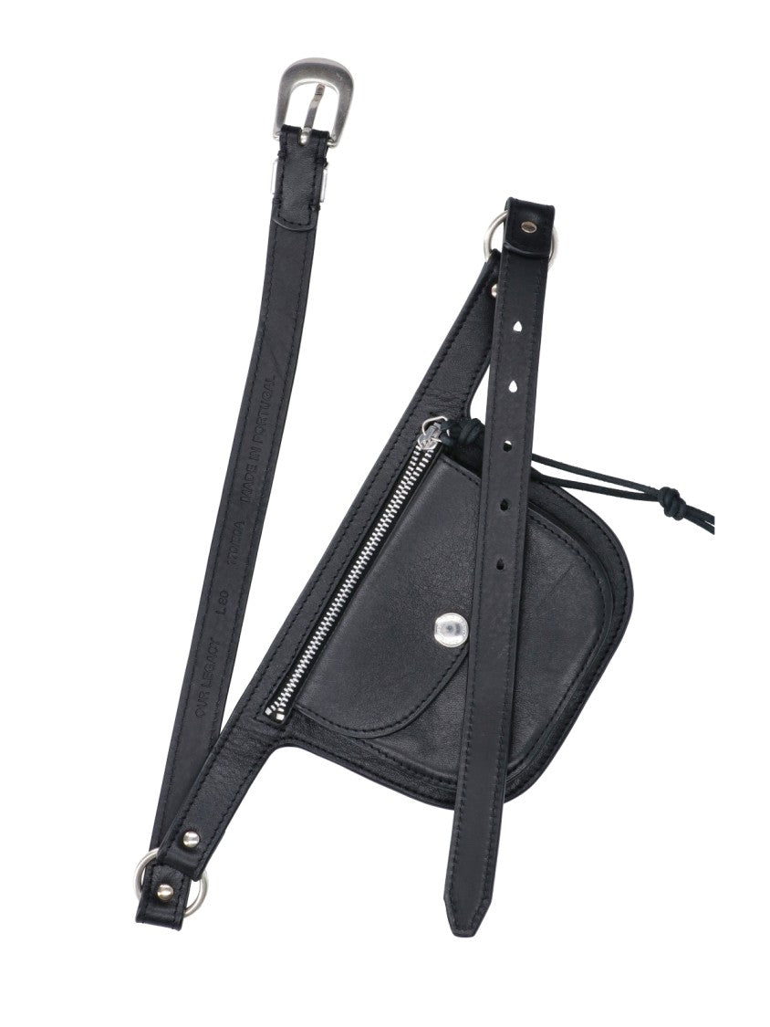 Our Legacy Black Calfskin Belt Bag