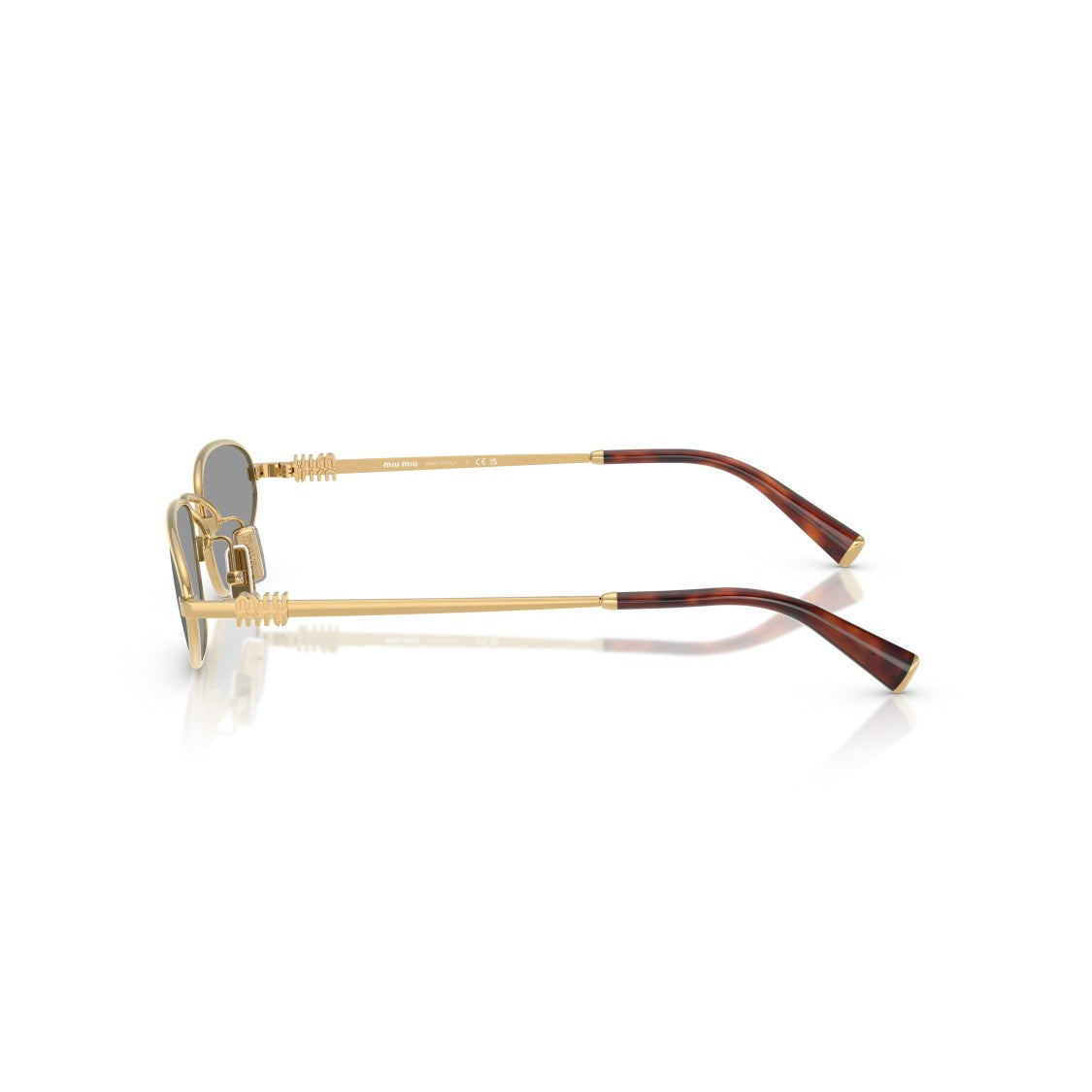Miu Miu 0Mu A52s Oval Gold-Tone Sunglasses