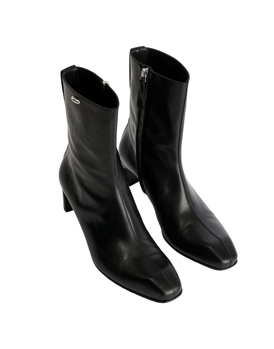 Our Legacy Black Leather-Like Ankle Boot