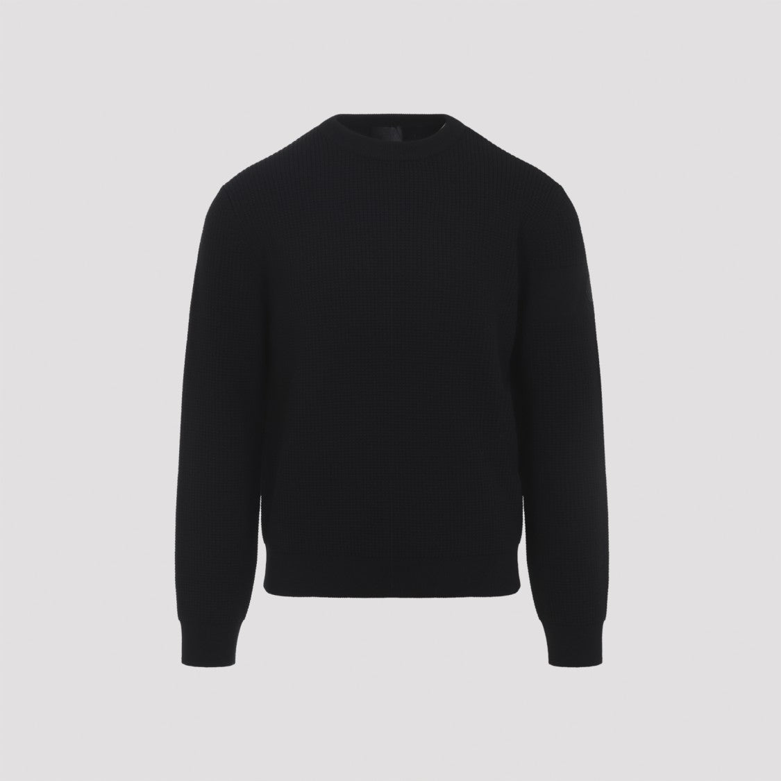 Moncler Knitted Virgin Wool Sweater With Tonal Logo Patch