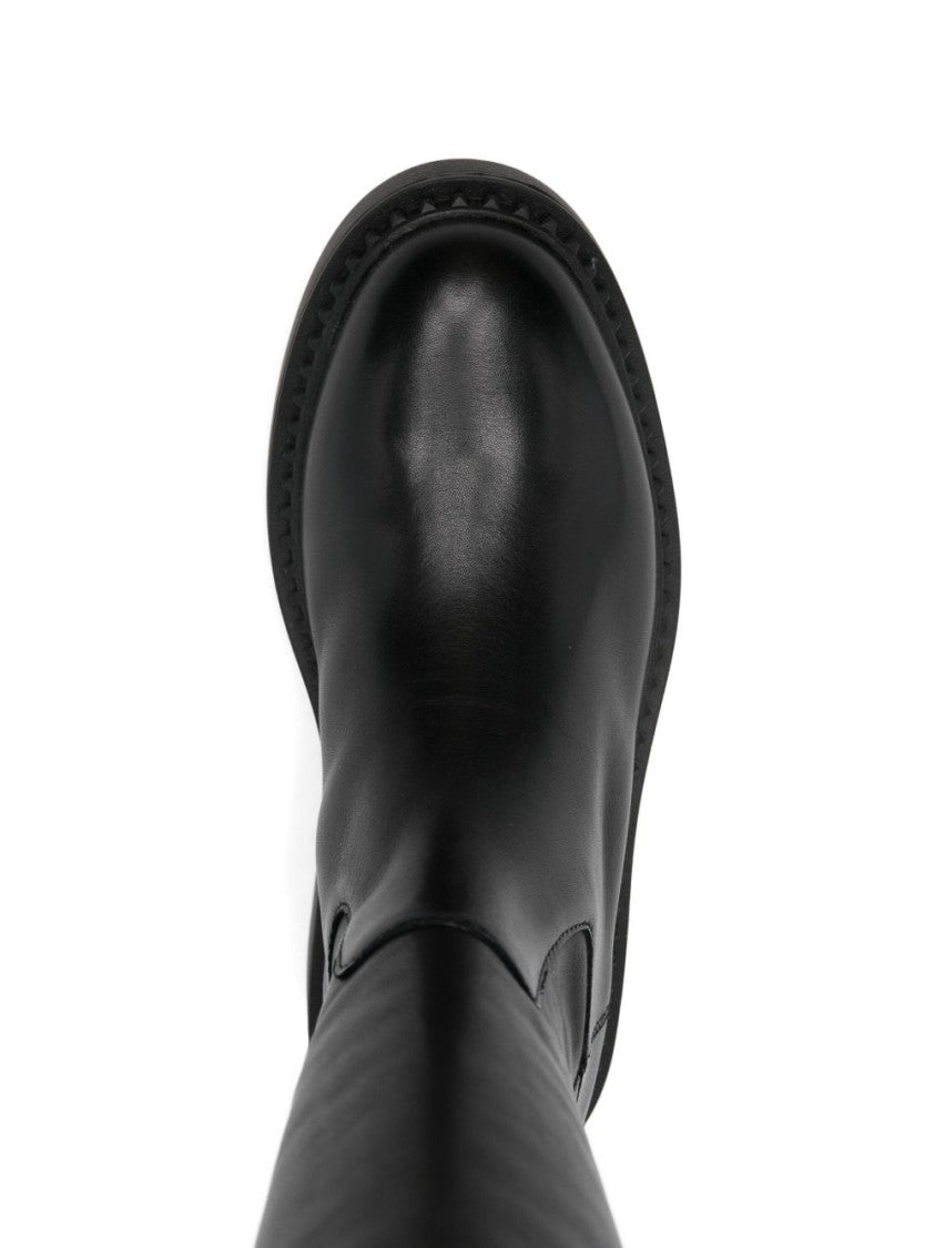 Ash Tall Black Boots With Rounded Toe