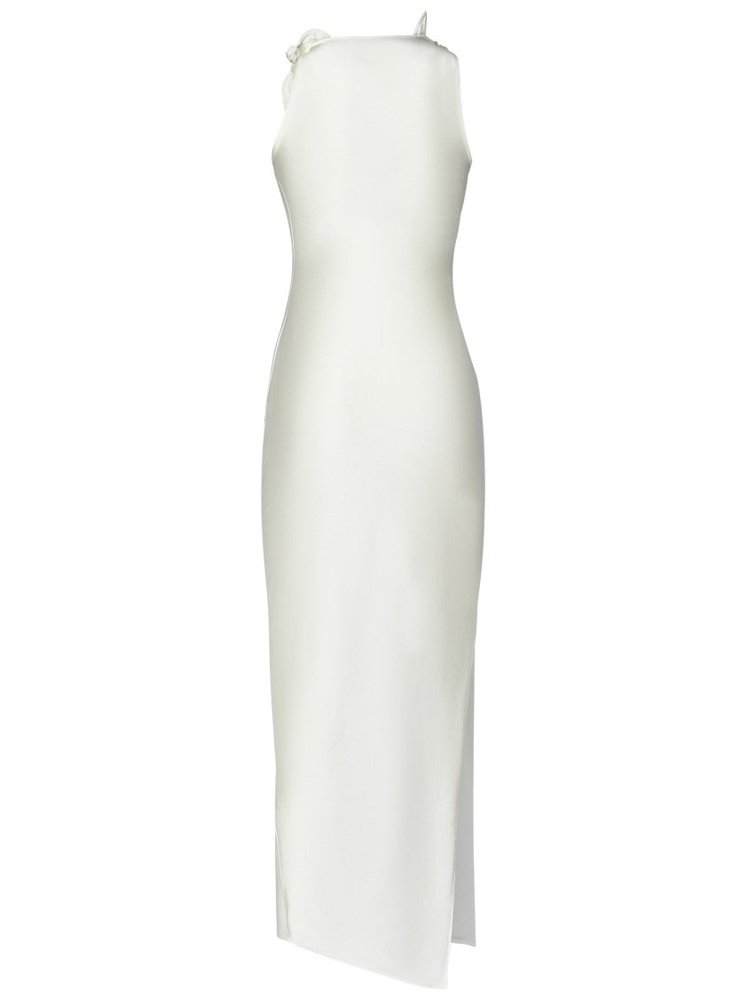 Coperni Evening Dress With Knotted Fabric Flowers