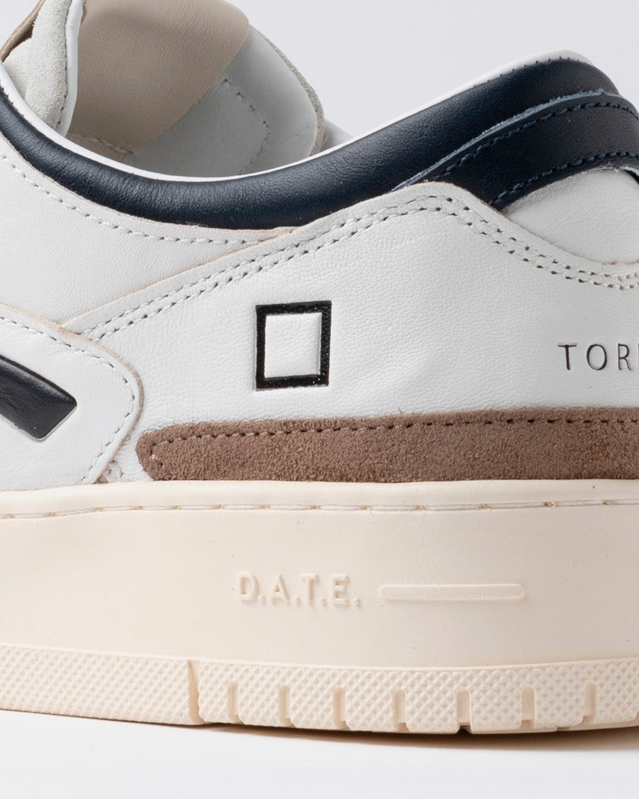 D.A.T.E Torneo Colored White-Blue Sneaker