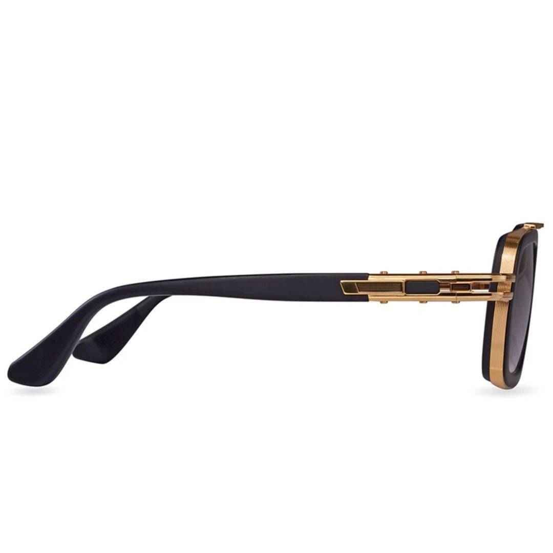 Dita Lxn-Evo Geometric Square Frame Sunglasses With Gold Accents