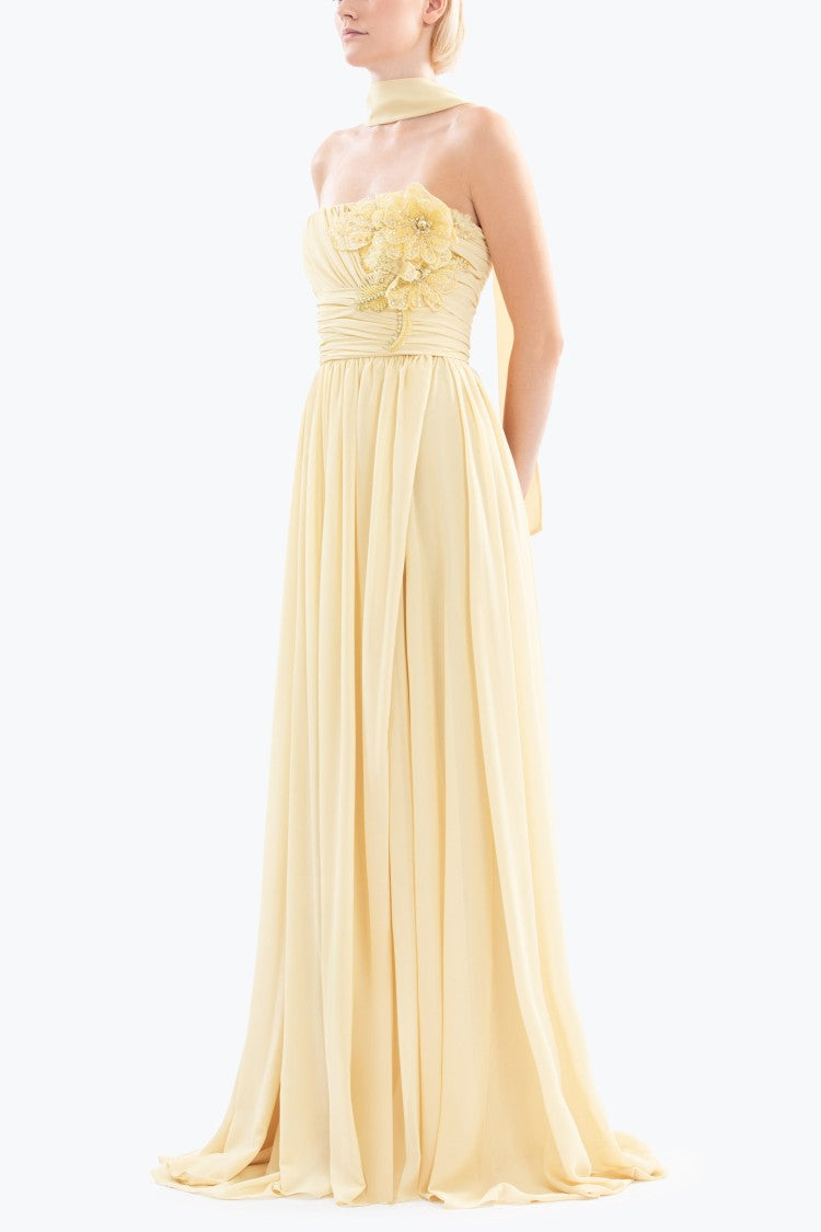 Saiid Kobeisy Long Gathered Dress