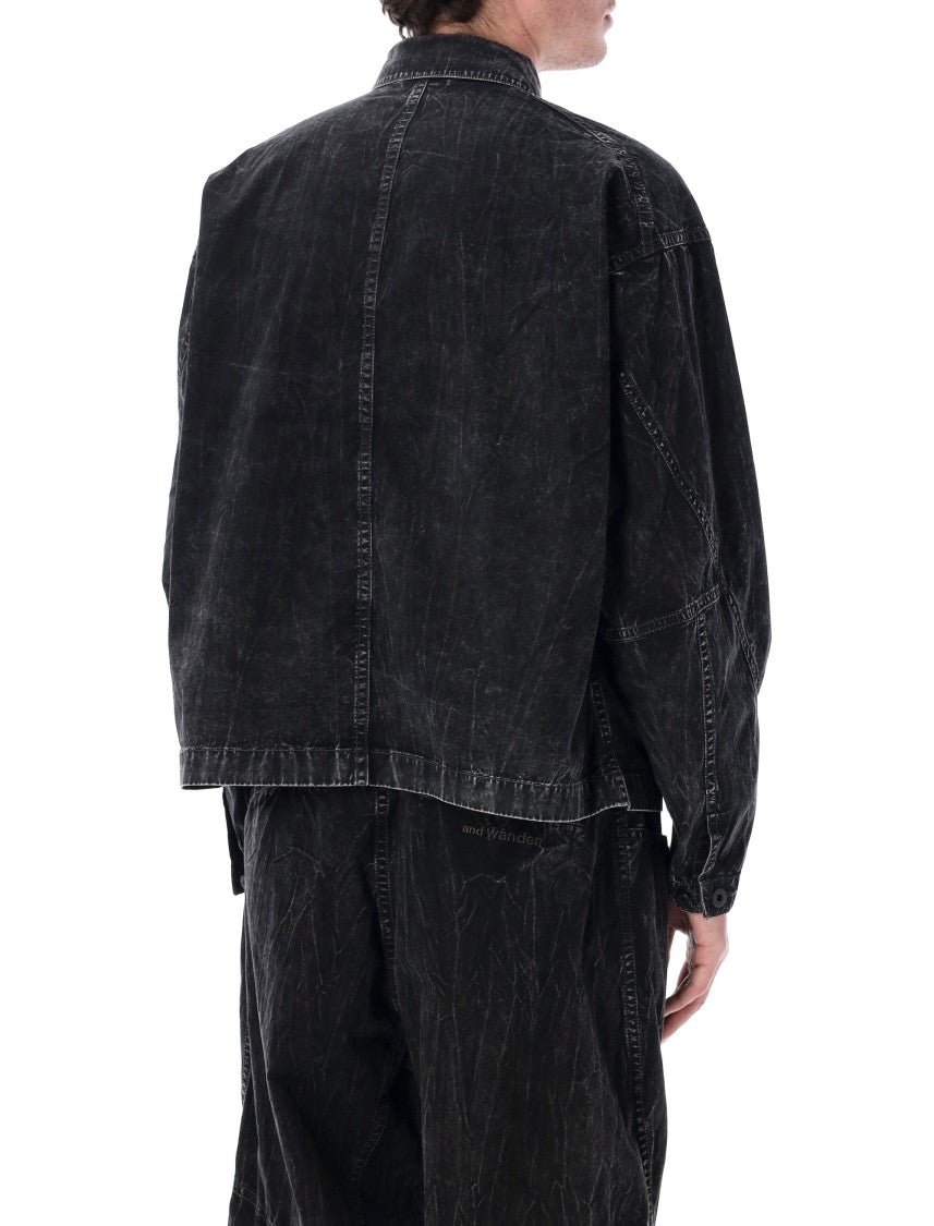 And Wander Textured Cotton Long Jacket