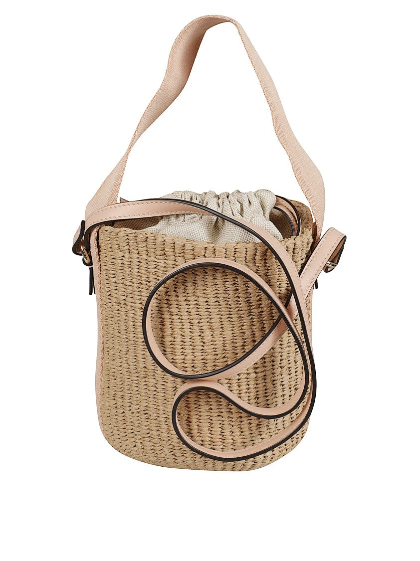 Chloé Woven Paper Bucket Bag With Adjustable Strap