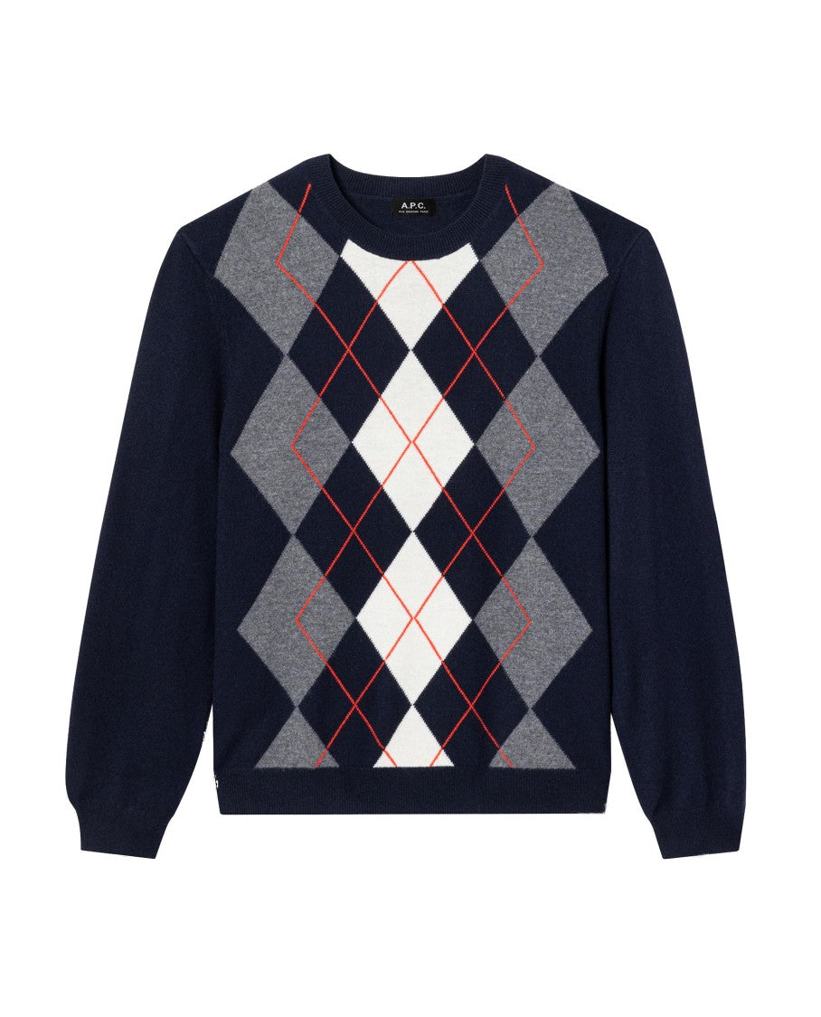 A.P.C. Diamond Pattern Crewneck Sweater
