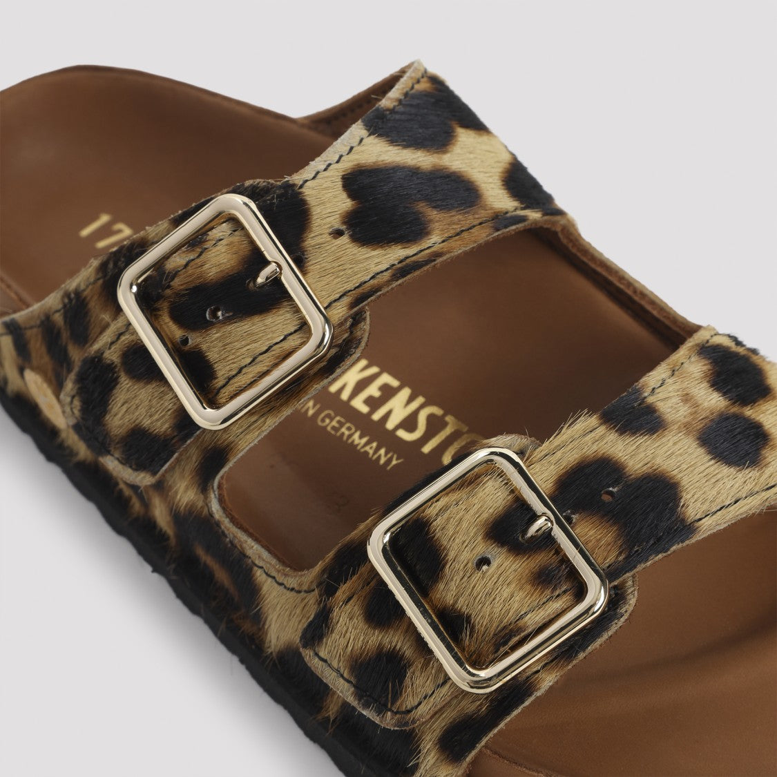 Birkenstock 1774 Arizona Leopard Calf Hair Mules