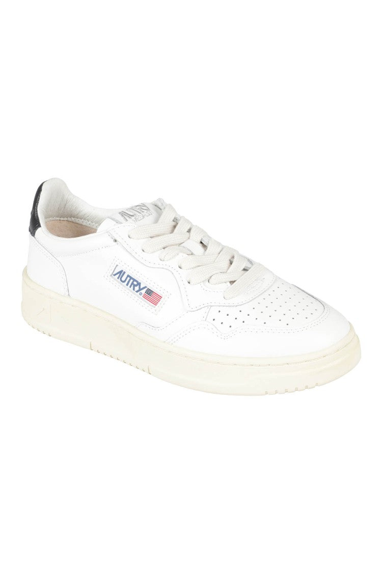 Autry White And Black Leather Sneakers
