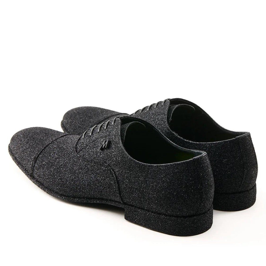 Mimanera Black Hollywood Black Glitter Leather Shoes