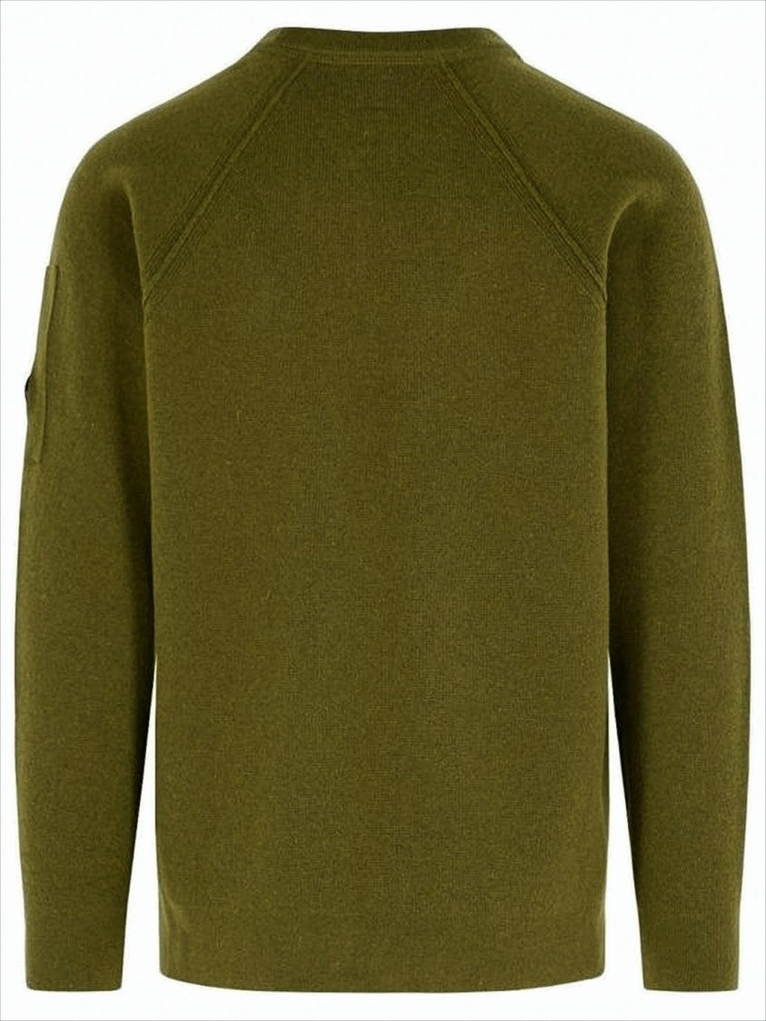 C.P. Company Minimalist Crew Neck Sweater With Raglan Sleeves