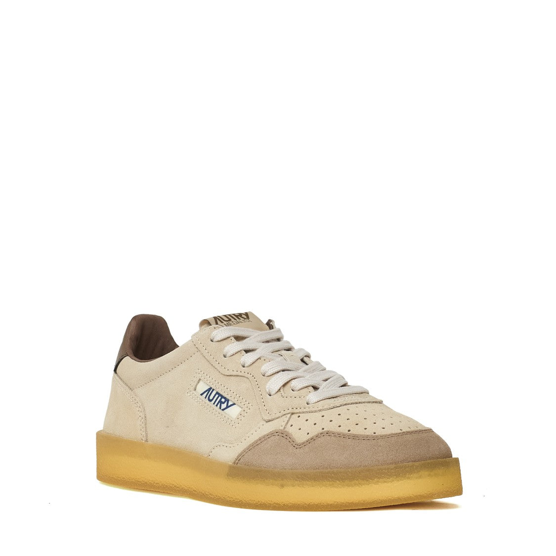 Autry Biscotto/Kangaroo Medalist Low Suede Sneakers