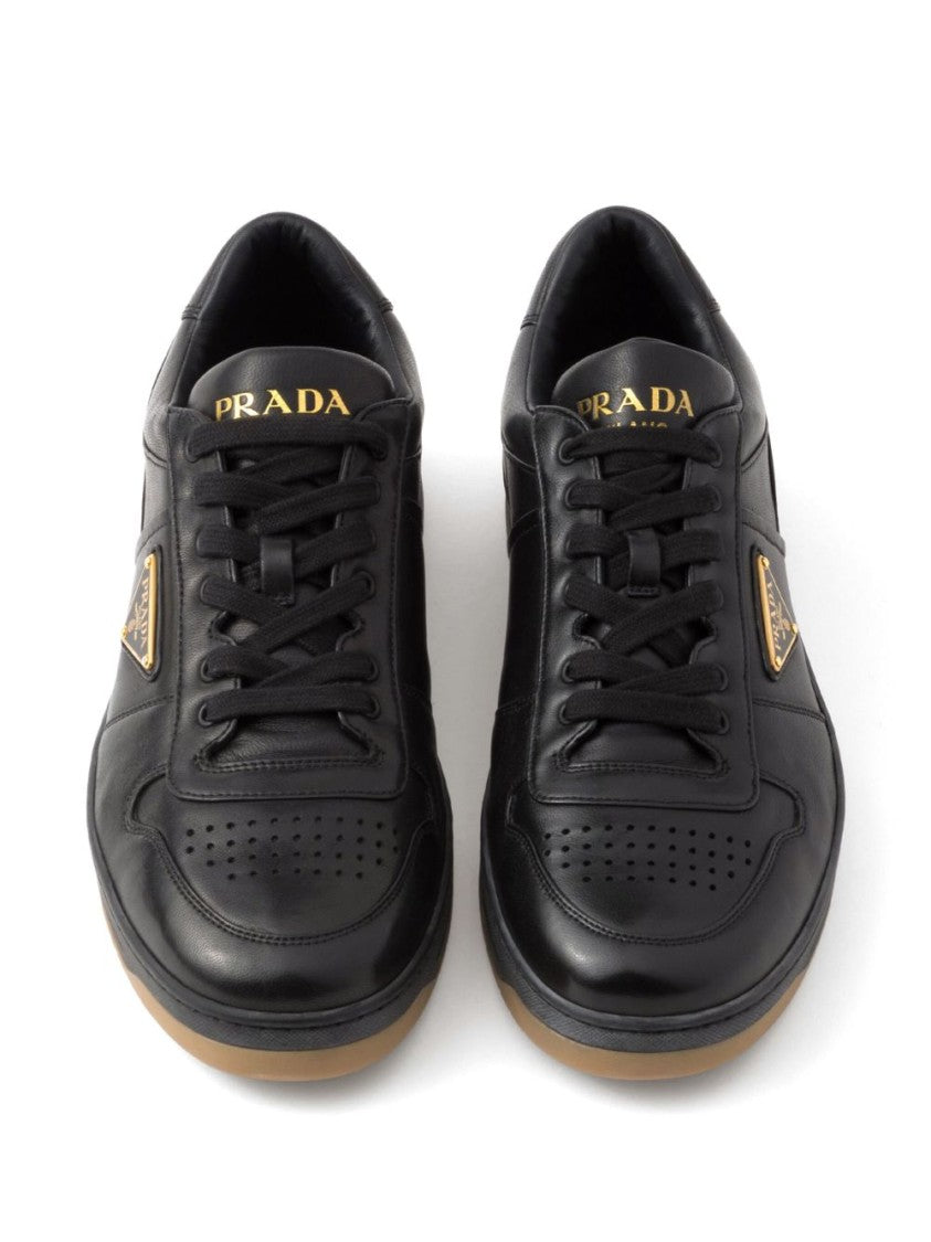 Prada White Downtown Nappa Leather Sneakers