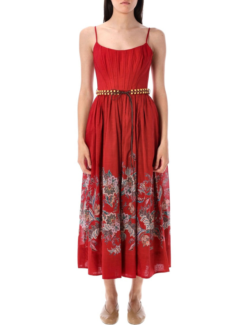 Zimmermann Rhiannon Croset Midi Dress