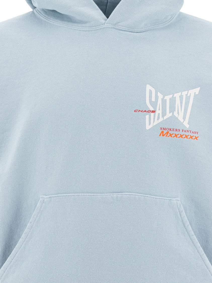 Saint Mxxxxxx Light Blue Cotton Sweatshirt