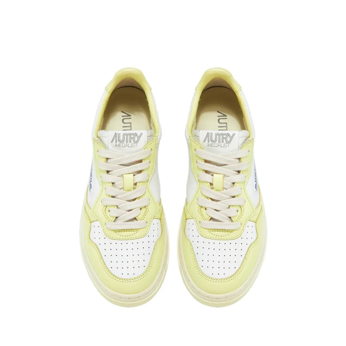 Autry Low-Top Leather Sneakers With Embroidered Logo And Color Accents