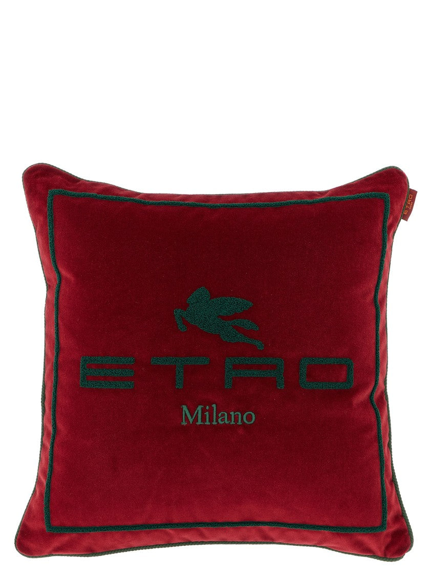 Etro Spunga Logo Cushion