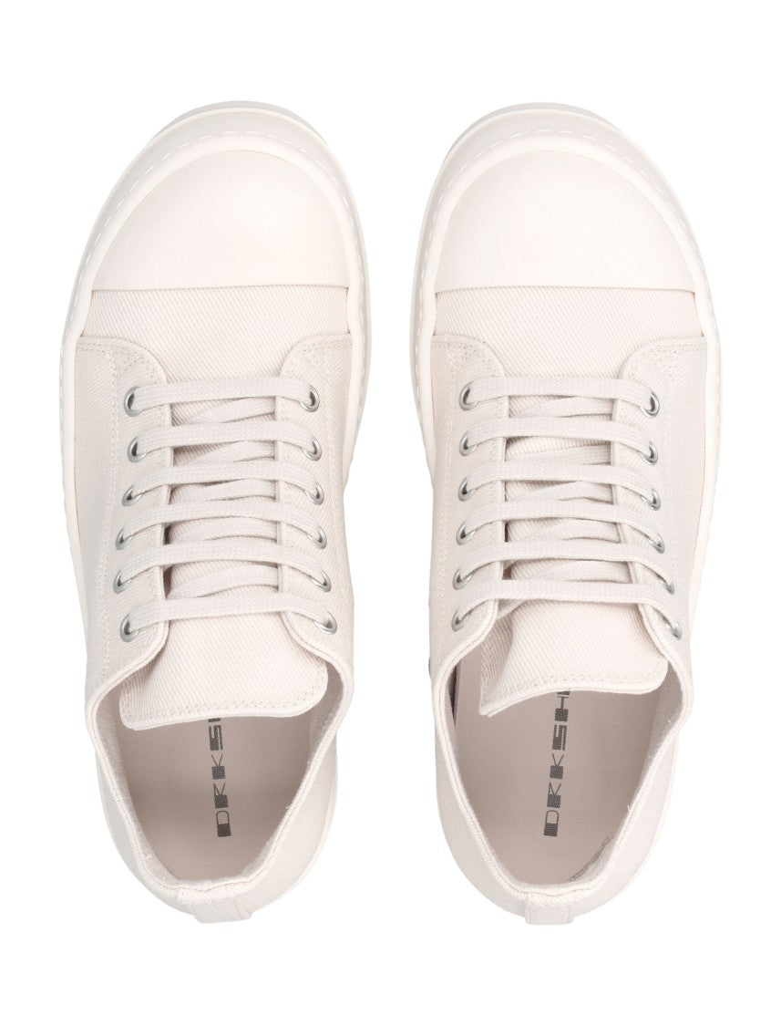 Drkshdw By Rick Owens Temple Low Denim Sneakers