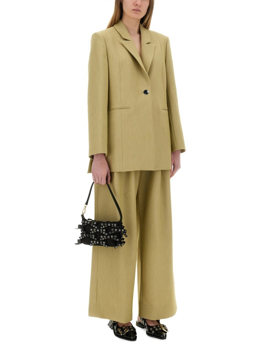 Ganni Twill Suit Blazer