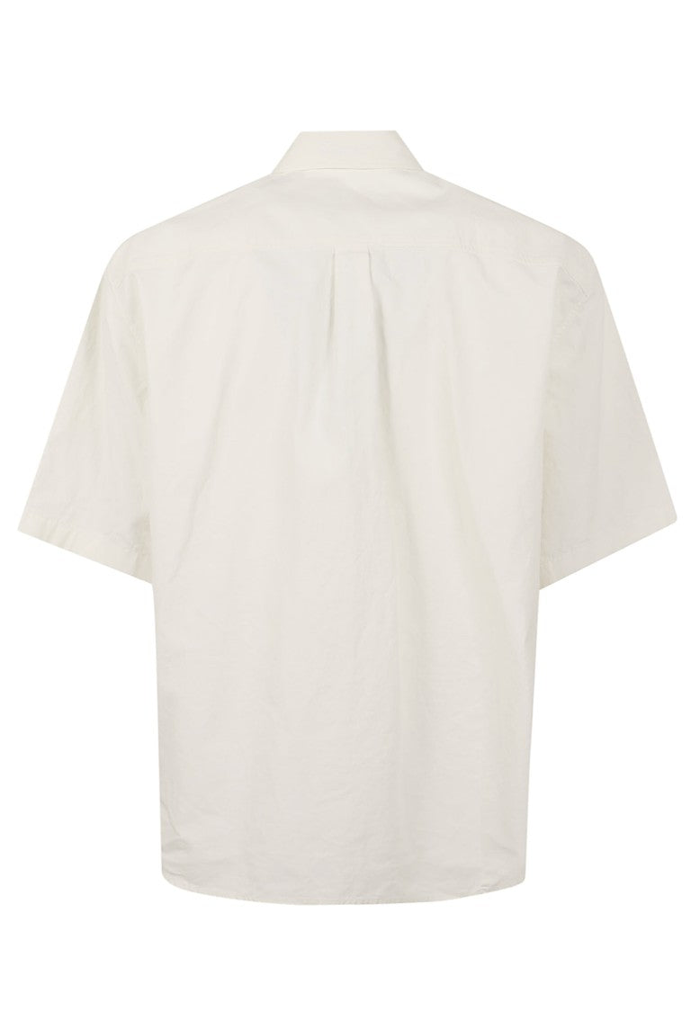 Dsquared2 White Short-Sleeve Linen Shirt
