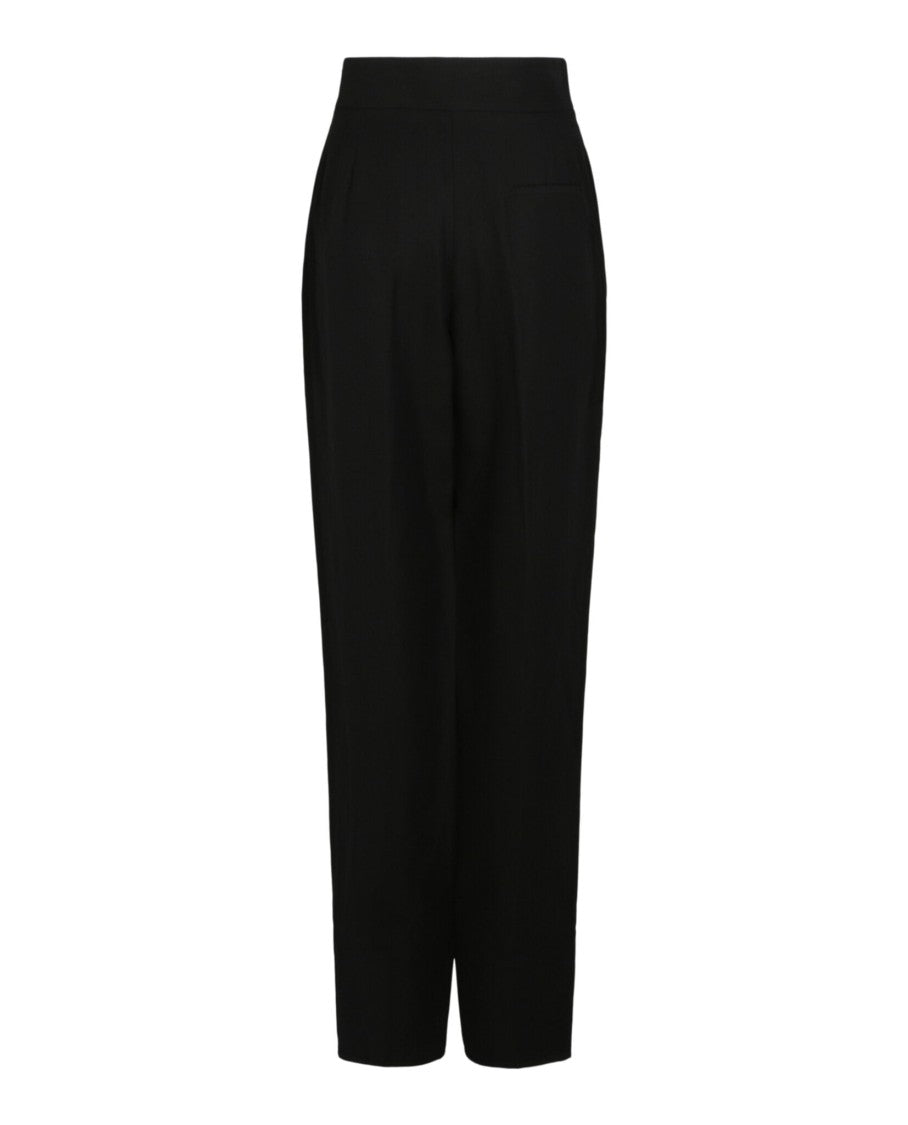 Ferragamo High-Rise Tailored Wide-Leg Pants With Stitched Detail