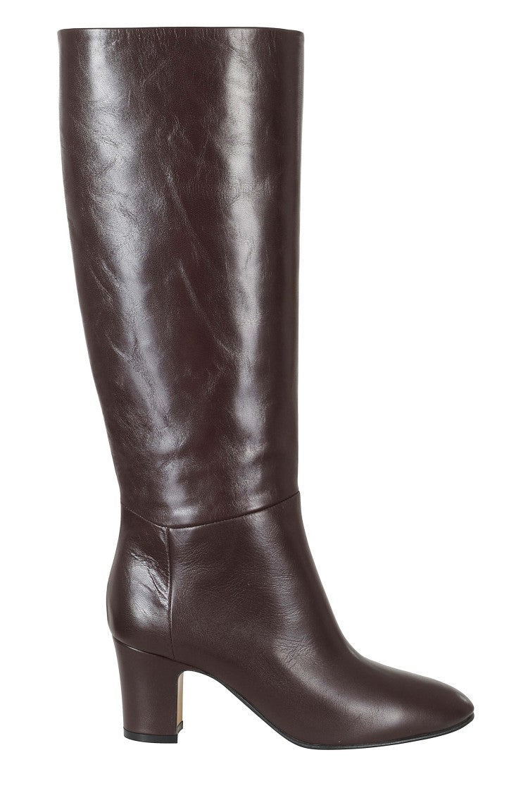 Alberta Ferretti Brown High Shaft Leather Sole Leather Boots