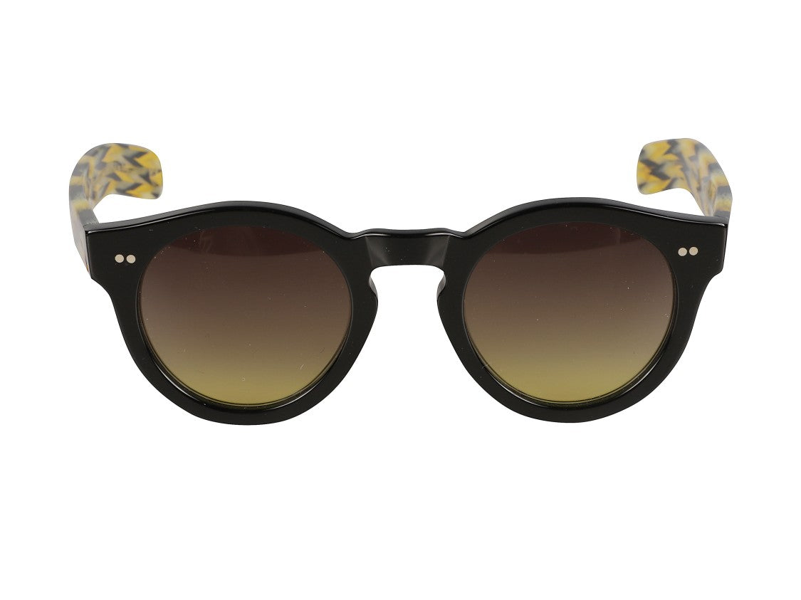 Kador Black Ikoniko Amerika Round Gradient Sunglasses