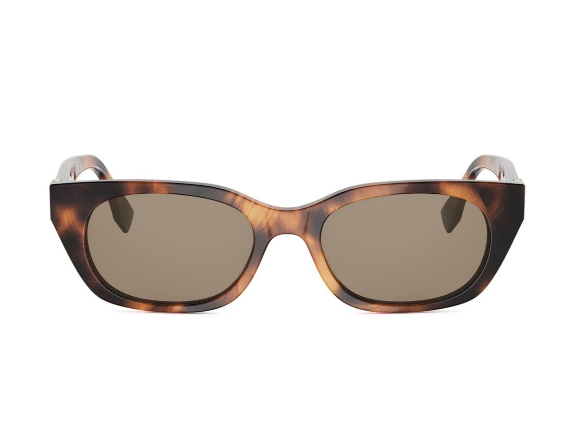 Fendi Fe40206i Bold Oversized Square Tortoiseshell Sunglasses