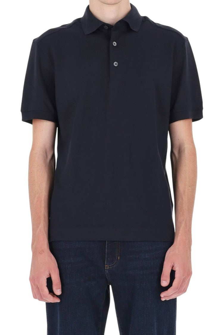 Zegna Cotton-Silk Polo Shirt